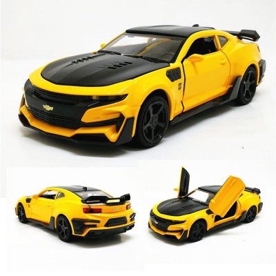 1:32 Chevrolet Camaro Sports die cast car model toy for kids 16cm simulation bumble bee metal car With Sound/Light/gifts