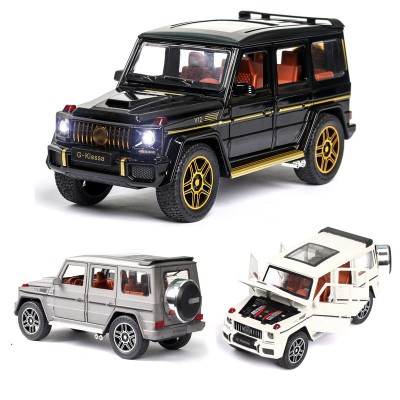 1:24 Mercedes AMG G63 die cast car model toy for kids 22cm pull back simulation alloy car toy With Sound/Light gifts