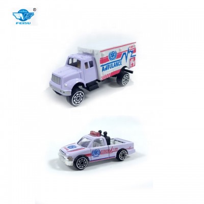 Rescue fire ambulance tools set toy car metal diecast car toy