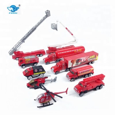 Interesting mini diecarst alloy toy fire toy car wheel models for kid educational toy