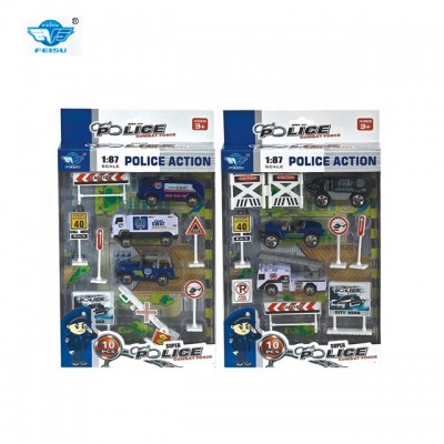 High quality diecast police toy car