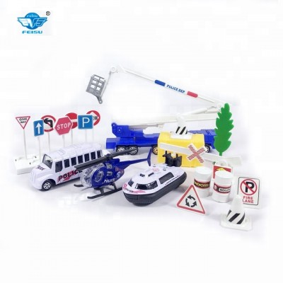 Top cool kids police car toy diecast metal model car