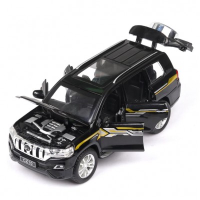 1:24 Toyota PRADO off road die cast car model toy for kids 21cm pull back simulation alloy car With Sound/Light